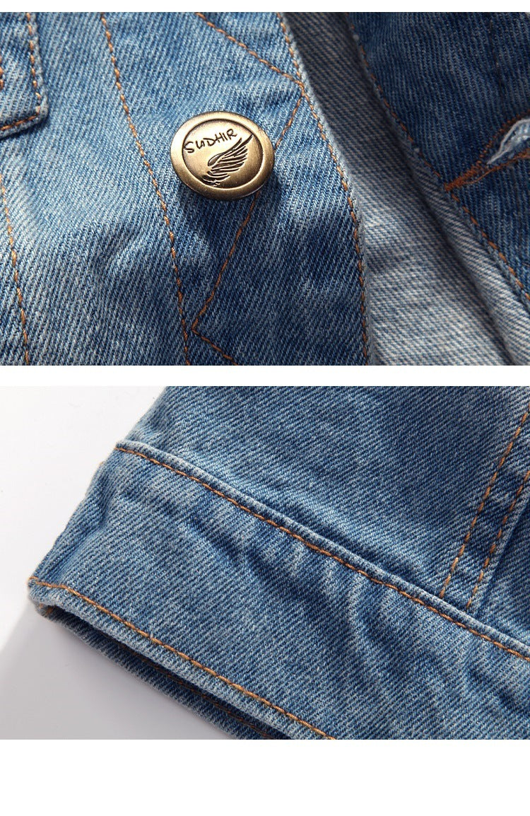 Men’s Hip Hop Ripped Denim Jacket Vest