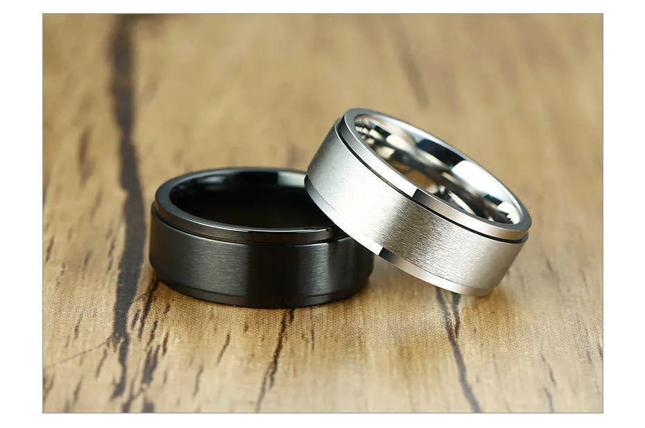 Vnox Stainless Steel Viking Spinner Ring