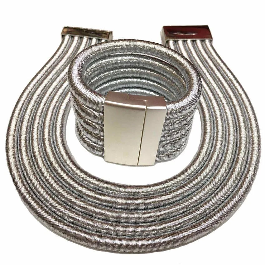 Liffly African Bohemian Choker Necklace & Bracelet Set