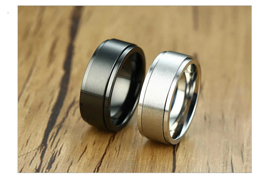 Vnox Stainless Steel Viking Spinner Ring