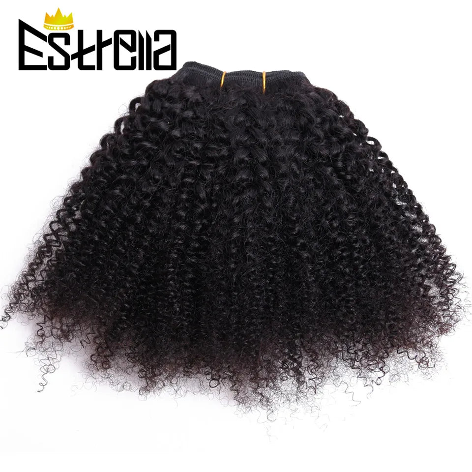 Afro Kinky Curly Human Hair Bundles 6Pcs Remy Deal