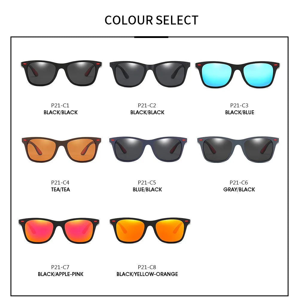 Classic Polarized Square Sunglasses UV400