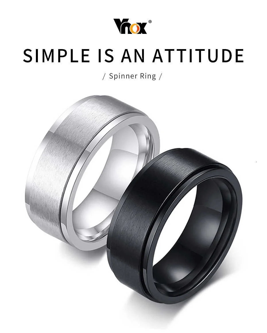 Vnox Stainless Steel Viking Spinner Ring