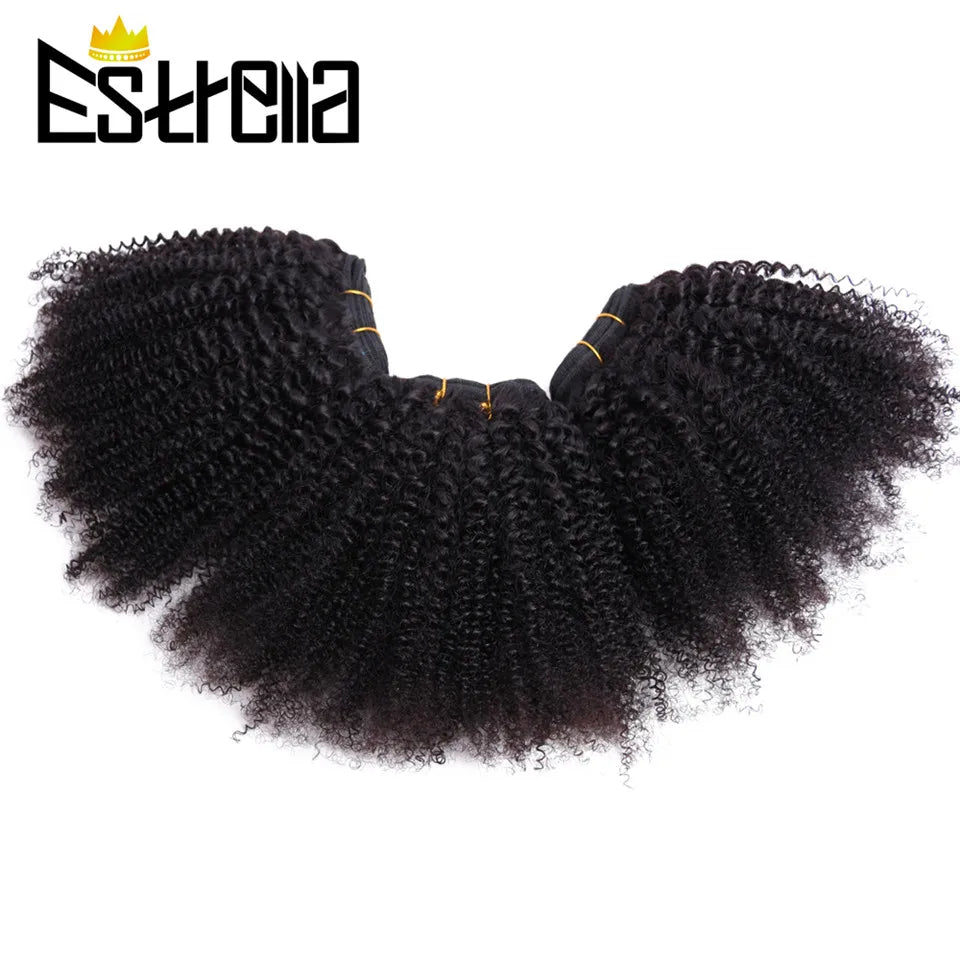 Afro Kinky Curly Human Hair Bundles 6Pcs Remy Deal