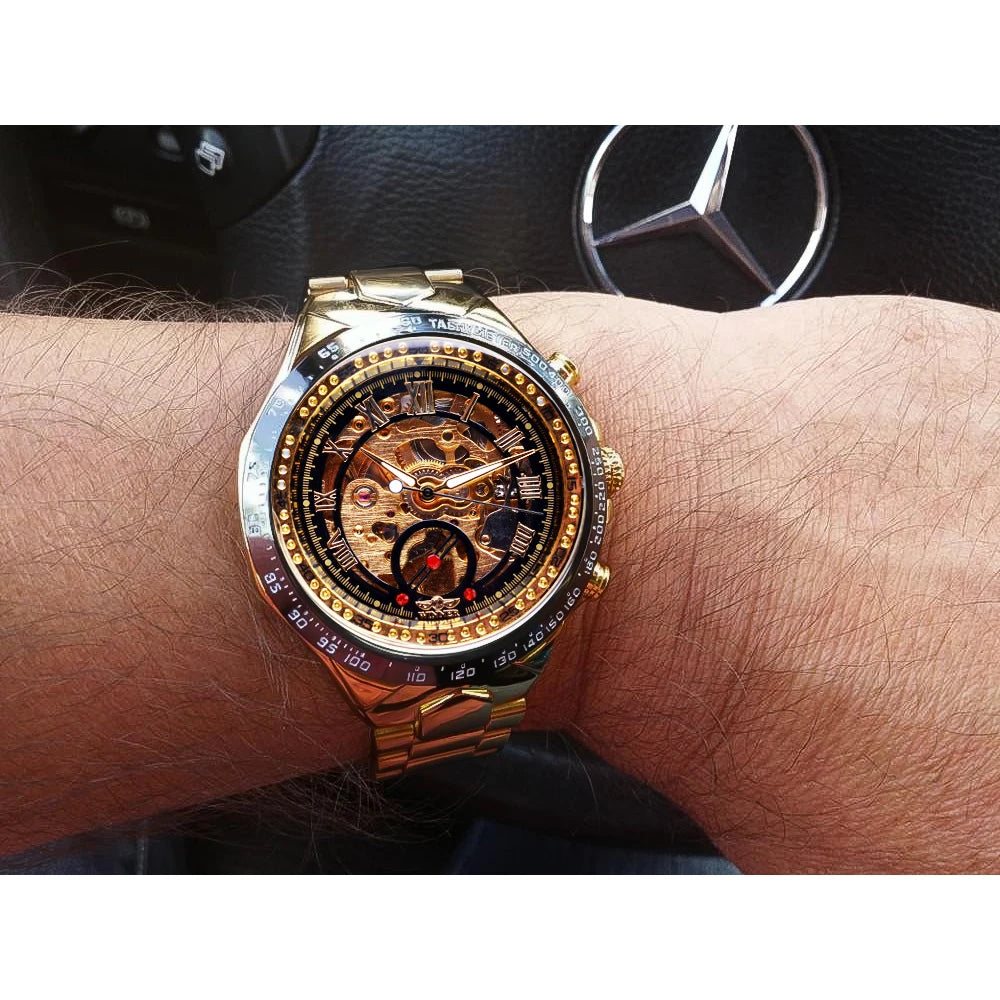 "Winner Mechanical Sport Design Bezel Fashion Watch Men