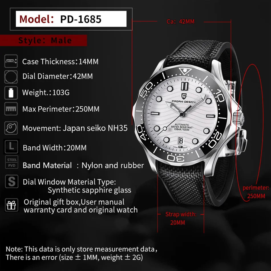 PAGANI DESIGN Automatic Mechanical Watch