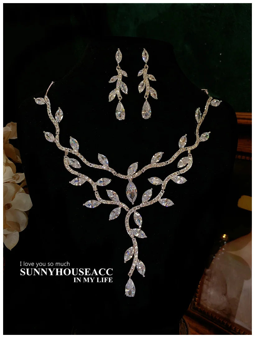 Women's S925 Sterling Silver Floral Jewelry Set