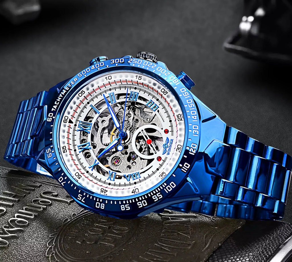 "Winner Mechanical Sport Design Bezel Fashion Watch Men