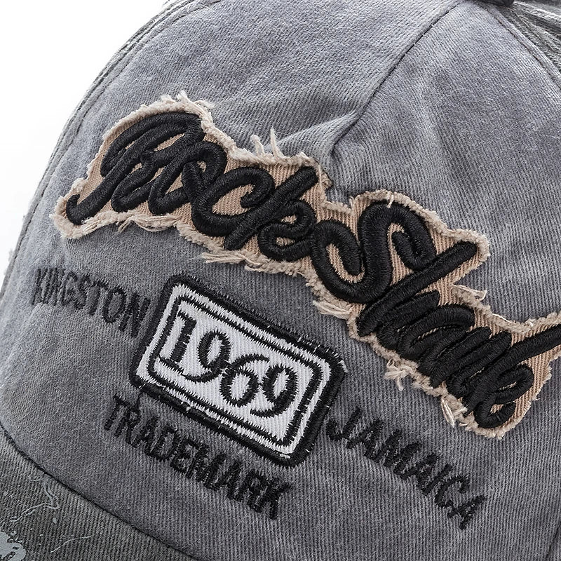 Unisex Washed Denim 1969 Baseball Cap