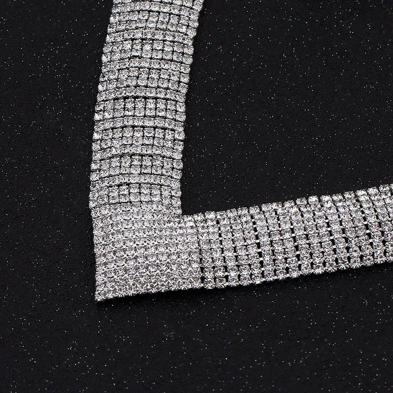 BLIJERY Luxury Rhinestone Crystal Bridal Jewelry Set