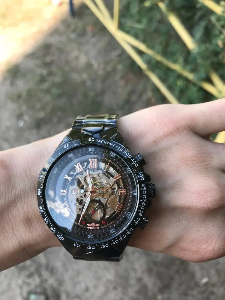 "Winner Mechanical Sport Design Bezel Fashion Watch Men