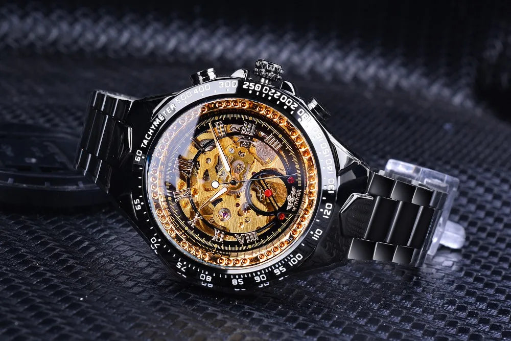 "Winner Mechanical Sport Design Bezel Fashion Watch Men