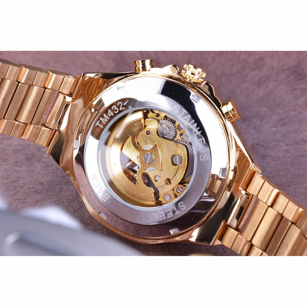 "Winner Mechanical Sport Design Bezel Fashion Watch Men