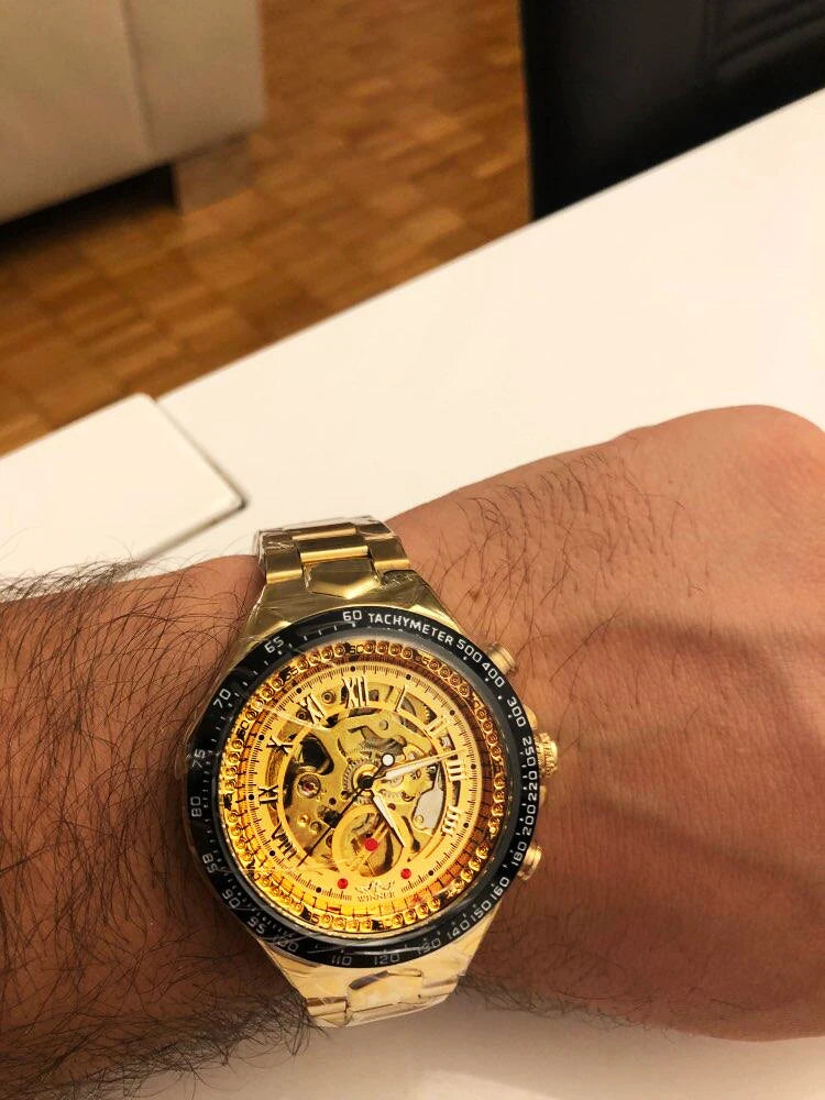 "Winner Mechanical Sport Design Bezel Fashion Watch Men