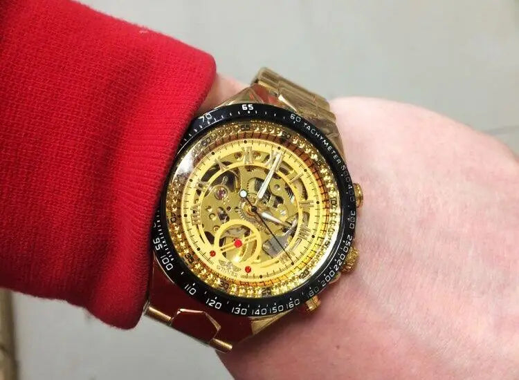 "Winner Mechanical Sport Design Bezel Fashion Watch Men