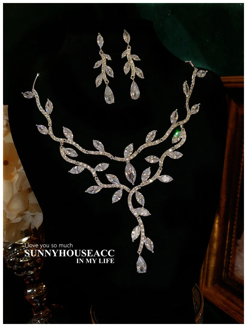 Women's S925 Sterling Silver Floral Jewelry Set