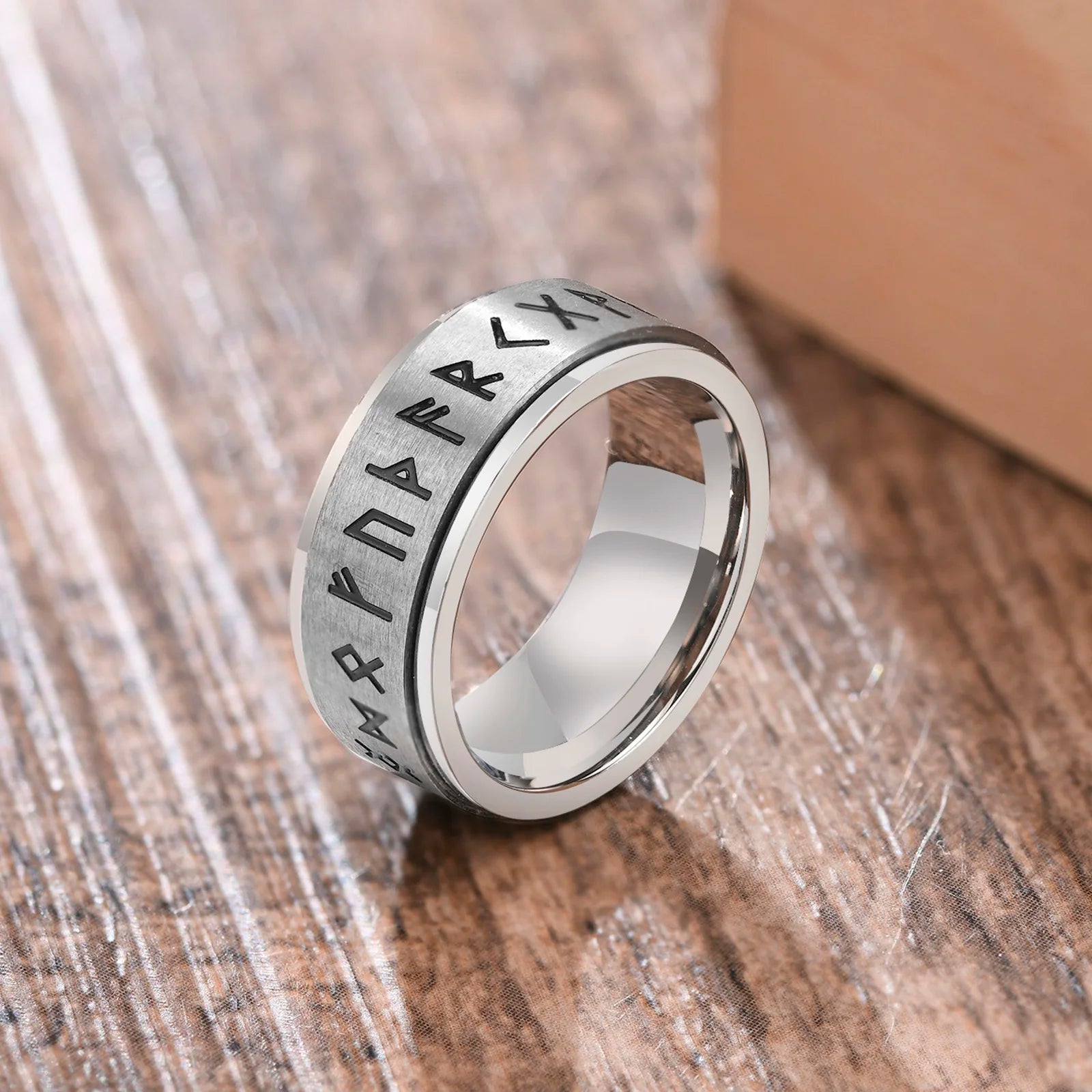 Vnox Stainless Steel Viking Spinner Ring