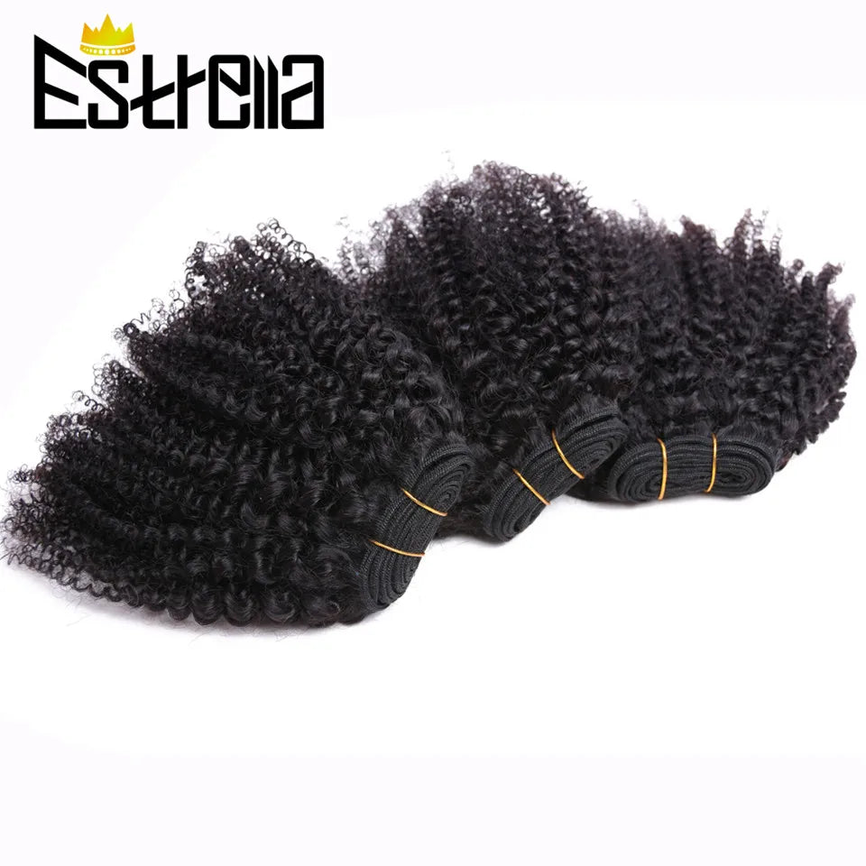 Afro Kinky Curly Human Hair Bundles 6Pcs Remy Deal