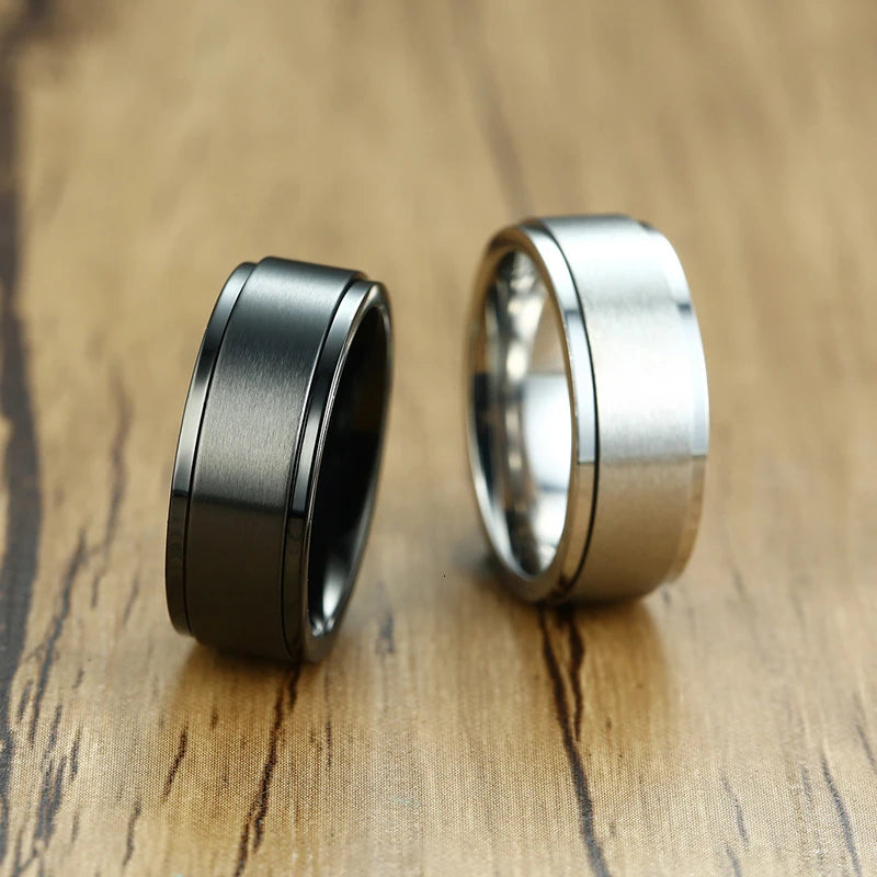 Vnox Stainless Steel Viking Spinner Ring