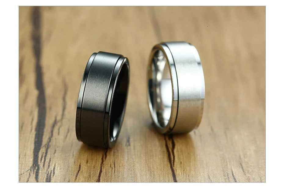 Vnox Stainless Steel Viking Spinner Ring