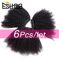 Afro Kinky Curly Human Hair Bundles 6Pcs Remy Deal