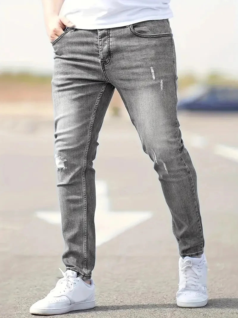 Men's Stretch Slim Fit Pencil Jeans