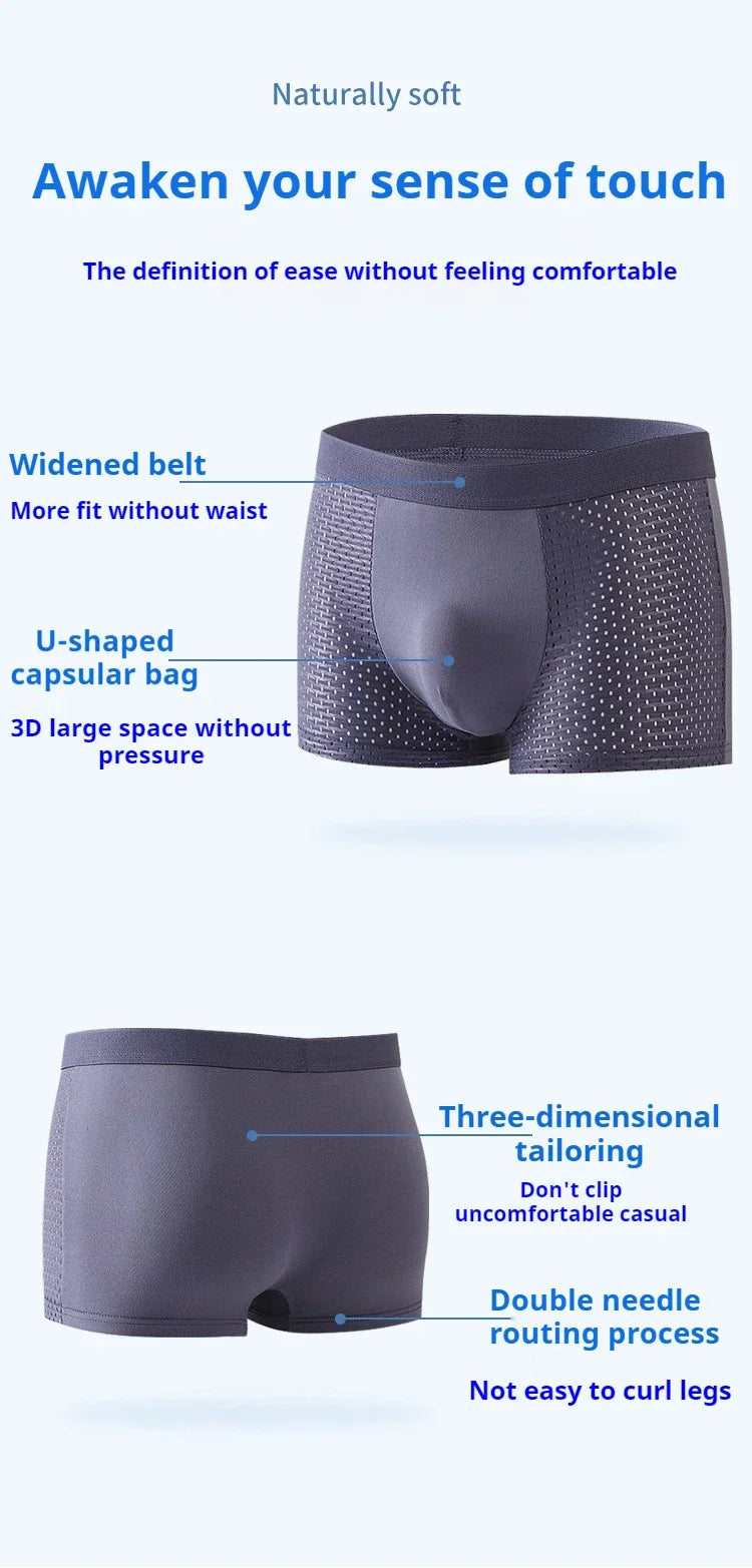 4-Pack Men's Breathable Boxer Briefs