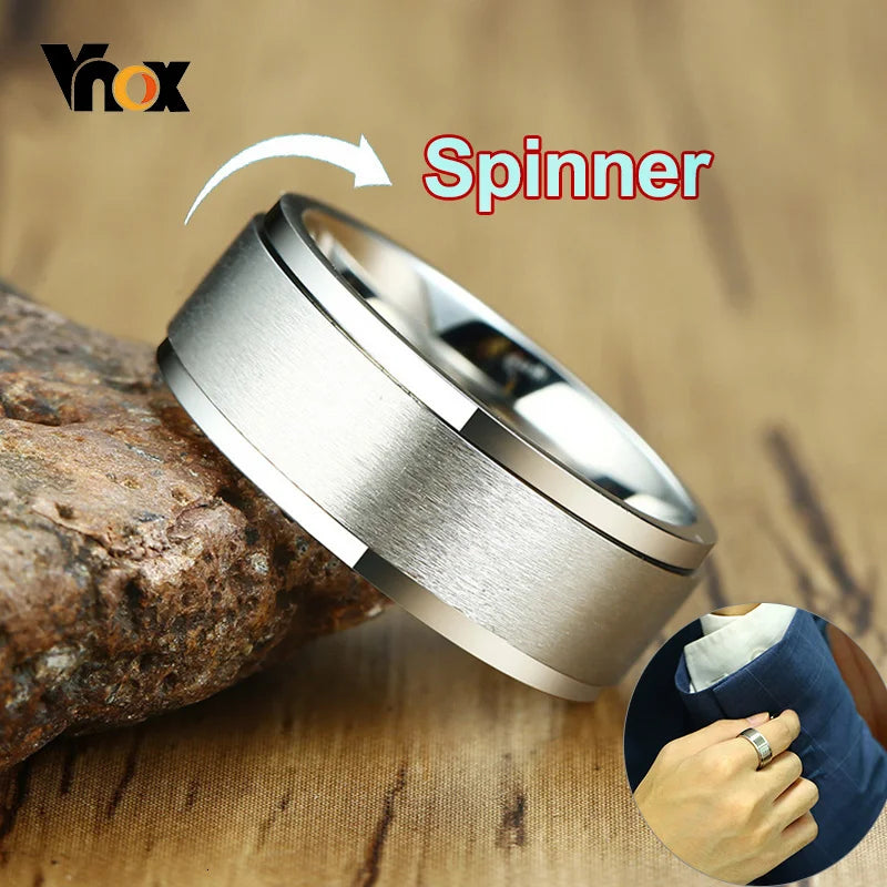 Vnox Stainless Steel Viking Spinner Ring