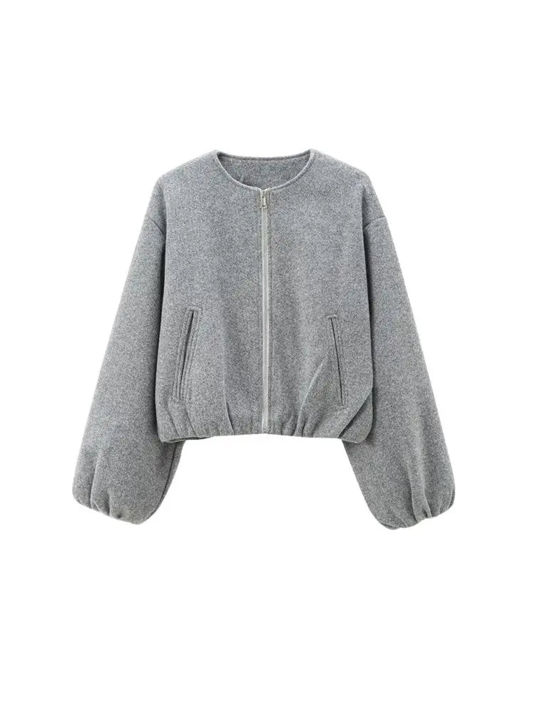 Women's Oversized Soft Bomber Jacket