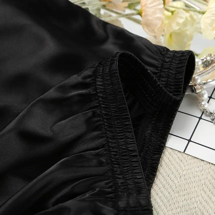Women's Silky Ruffle Cami & Shorts Set