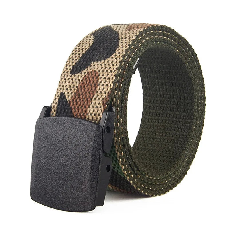 Men Female Jeans Belt Nylon Adjustable Belt Outdoor Travel Tactical Waist Belt Unisex
