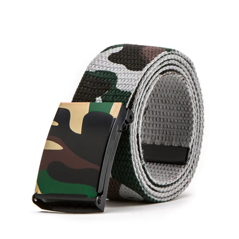 Men Female Jeans Belt Nylon Adjustable Belt Outdoor Travel Tactical Waist Belt Unisex