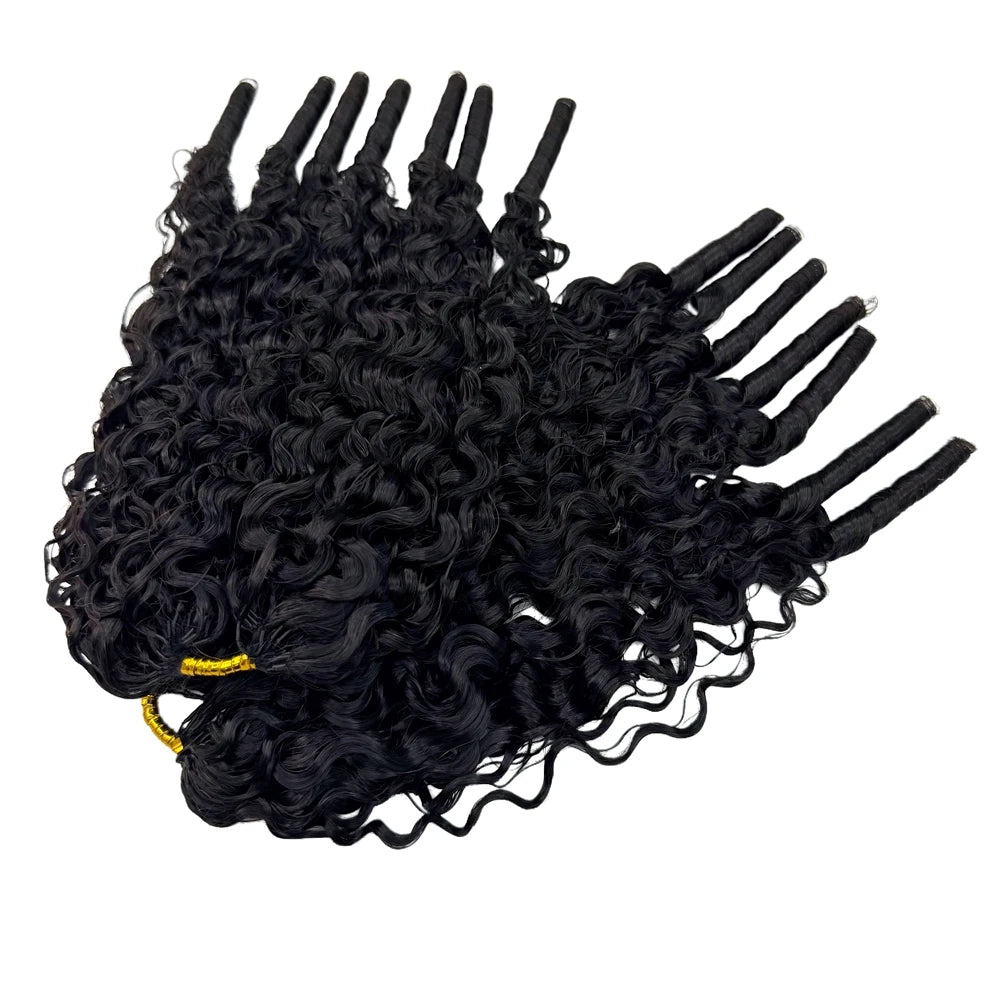 Burmese Curly Pre-Looped Human Hair Extensions