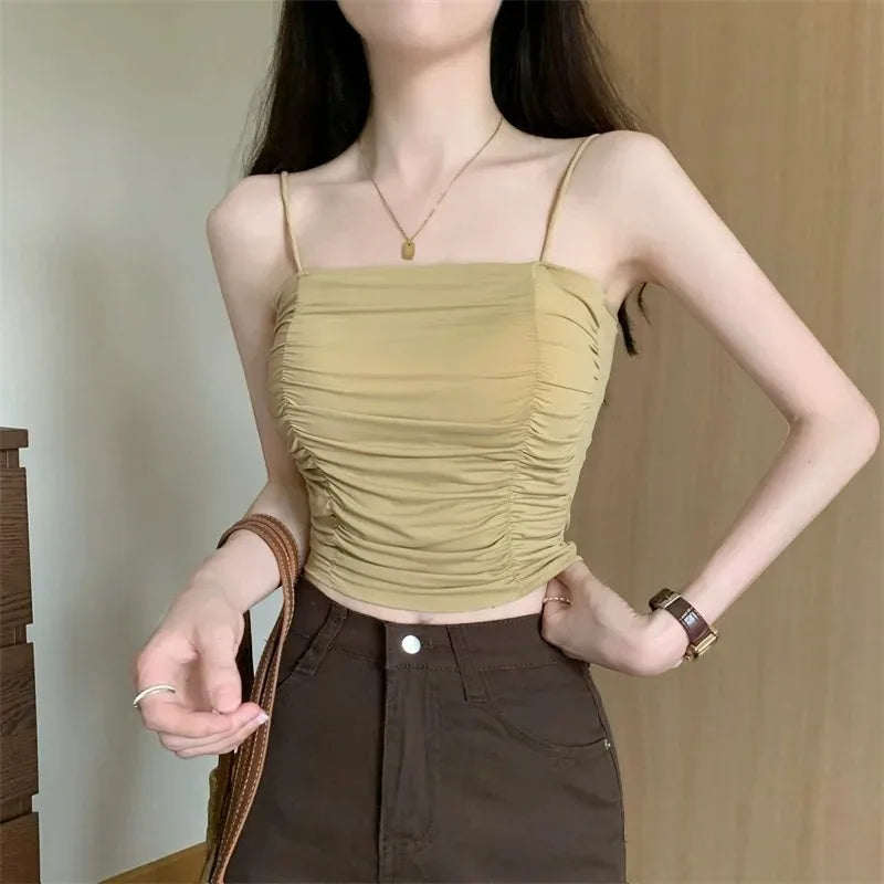 Women's White Corset Tube Top with Suspenders