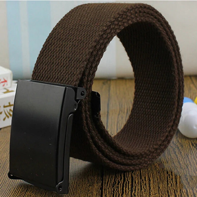 Men Female Jeans Belt Nylon Adjustable Belt Outdoor Travel Tactical Waist Belt Unisex