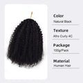 Afro Kinky Curly 4C Bulk Human Hair Extensions