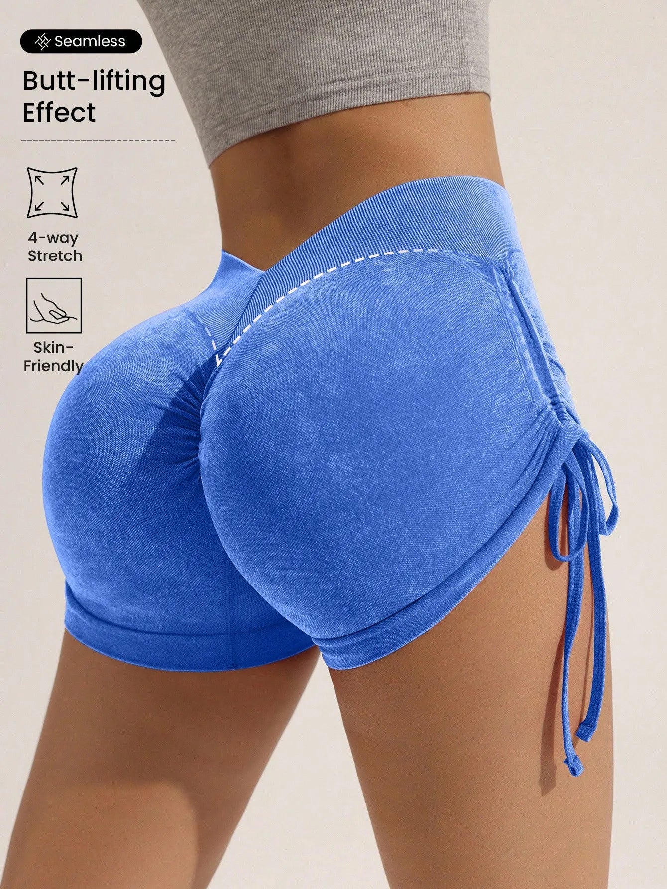 Women's Drawstring Scrunch Butt Sports Shorts