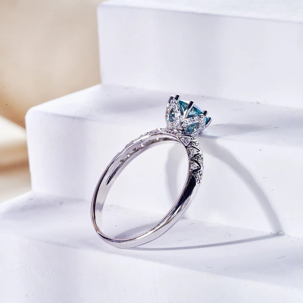 JoyceJelly 1 Carat Moissanite Sterling Silver Jewelry Set