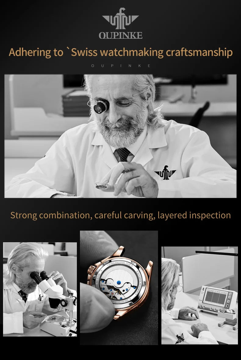OUPINKE Luxury Automatic Moon Watch
