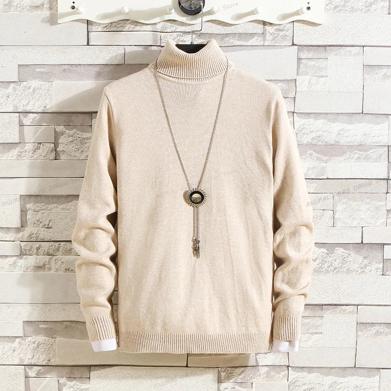 Men's Slim Fit Knitted Turtleneck Sweater