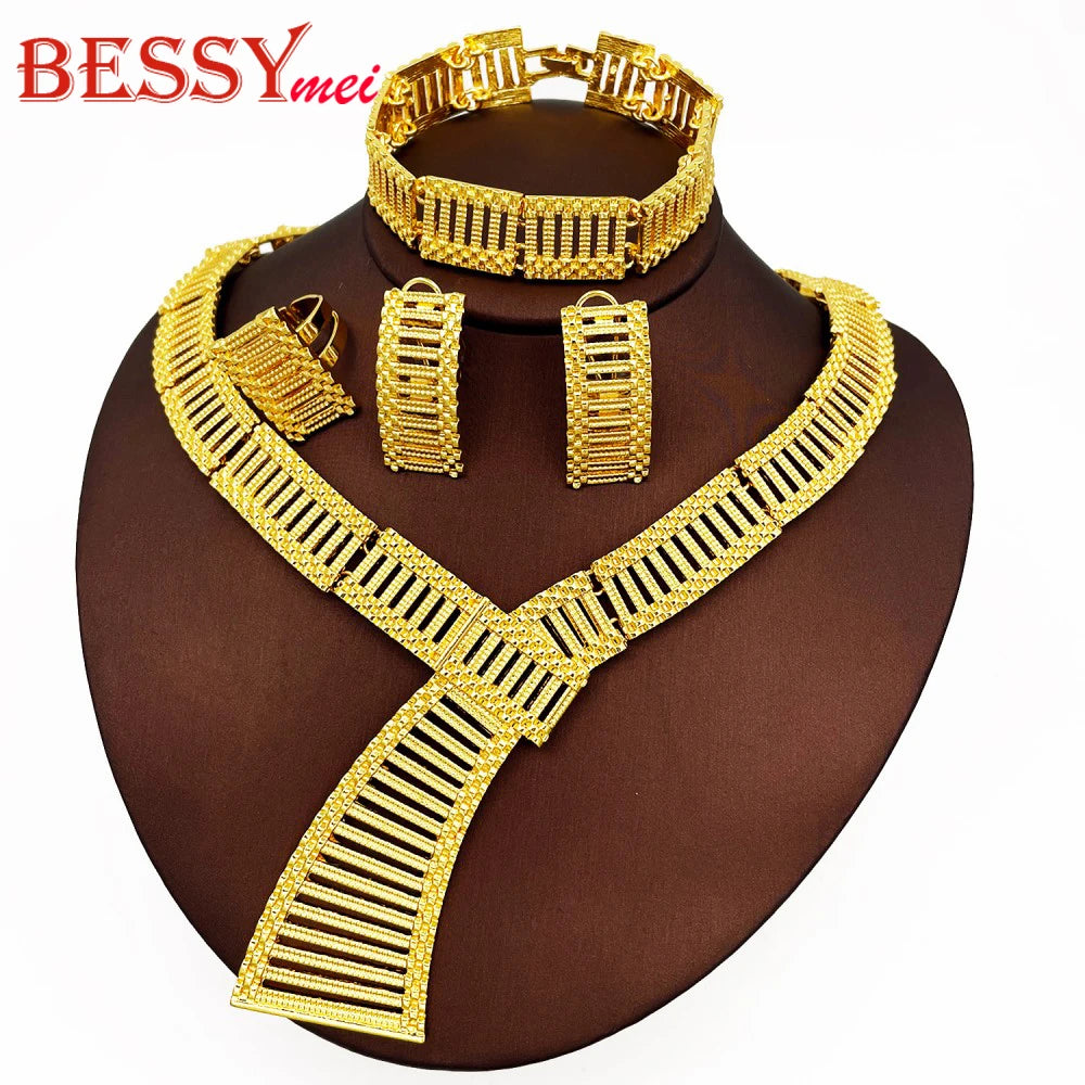 Luxury 18K Gold Plated Statement Jewelry Set