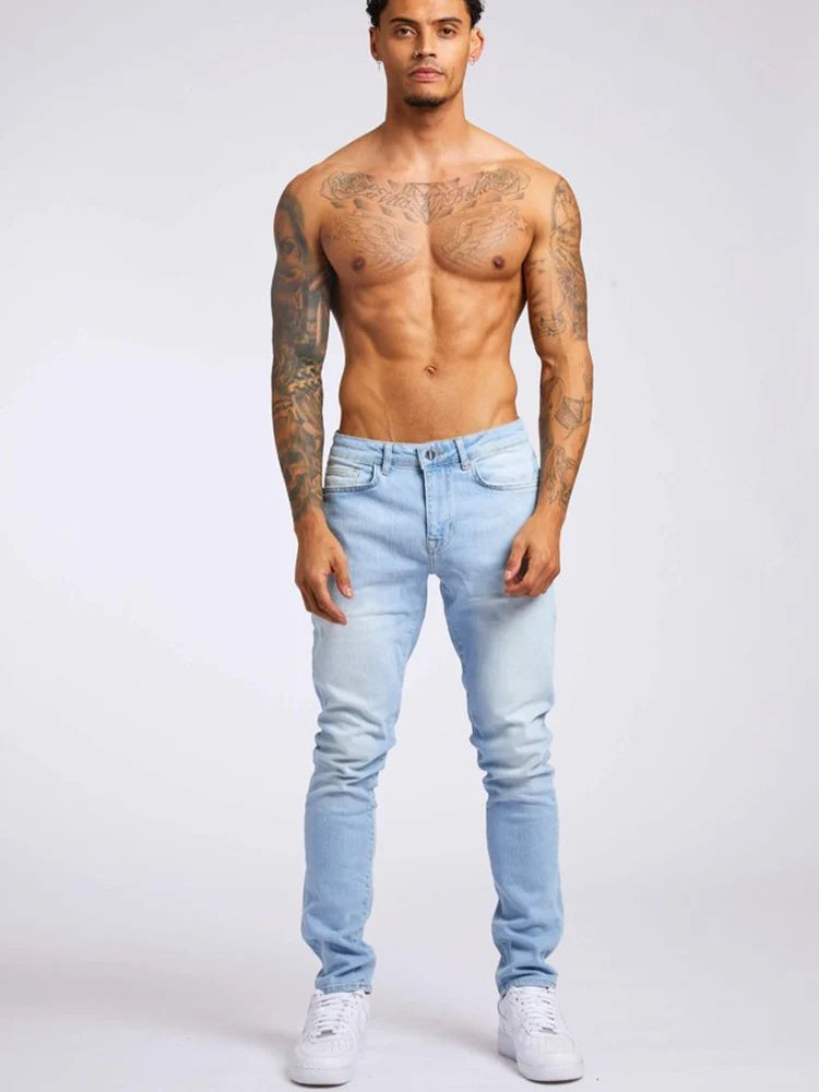 Men's Black Skinny Stretch Denim Jeans