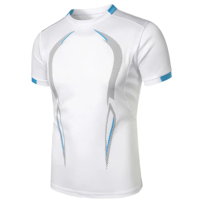 "Summer Gym Breathable T Shirt Men Quick Drying Jogging Tops