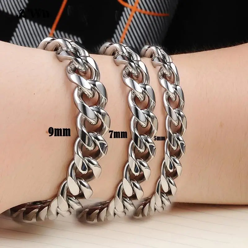 Men's Stainless Steel Miami Curb Bracelet