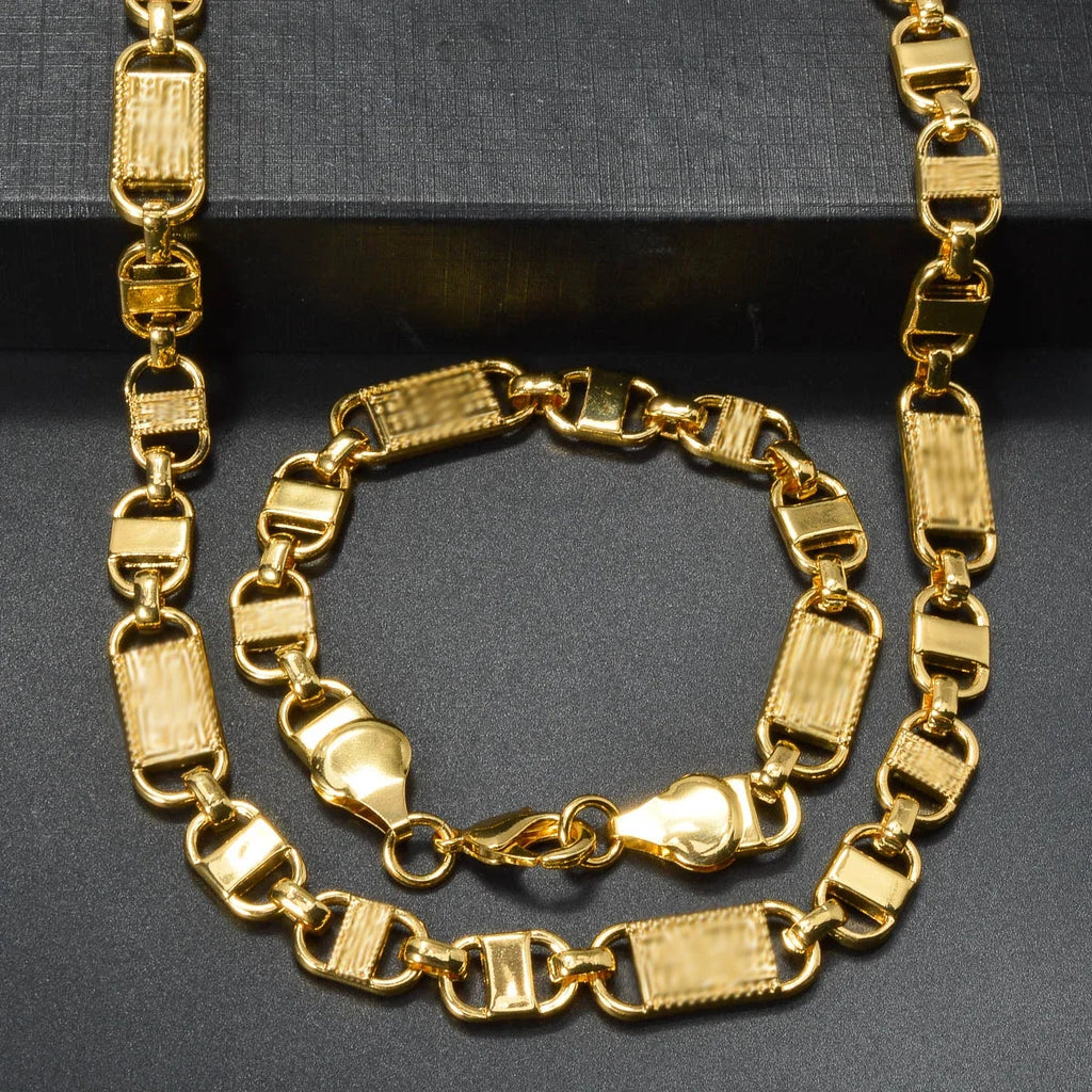 ZEADear Gold Chain Necklace & Bracelet Jewelry Set