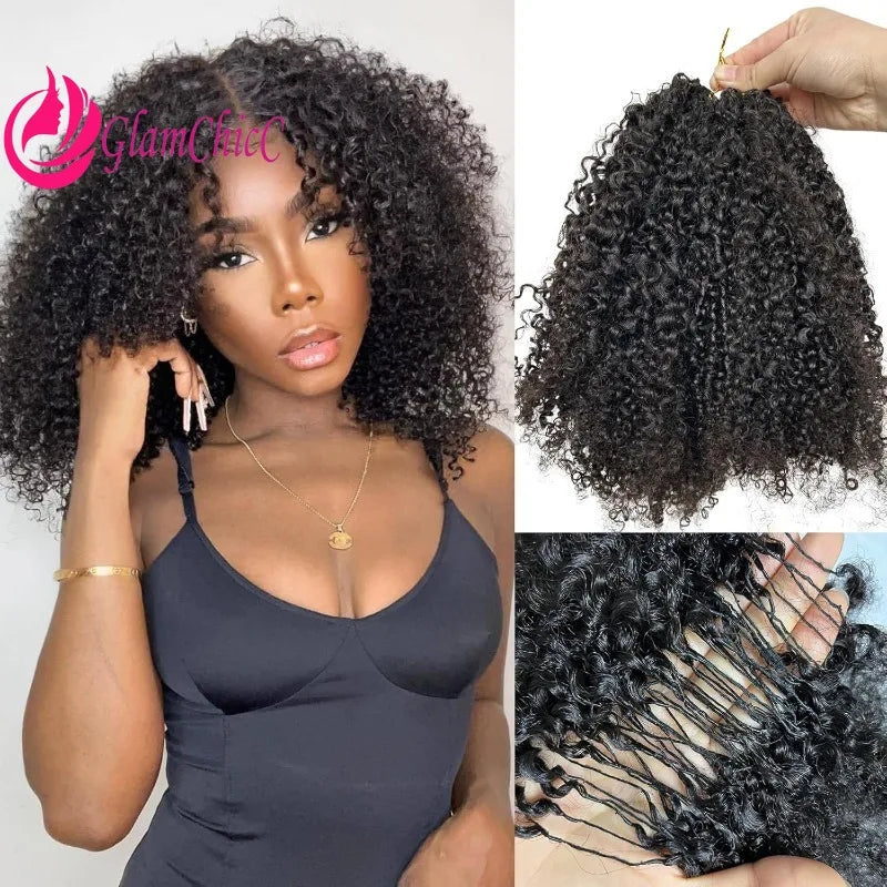 Afro Kinky Curly 4C Bulk Human Hair Extensions