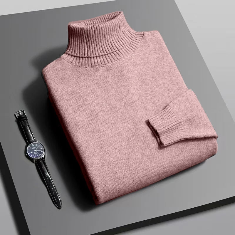Men's Slim Fit Knitted Turtleneck Sweater