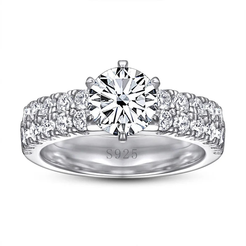 oyceJelly 925 Sterling Silver 1Ct Moissanite Ring – Luxury Wedding & Party Fine Jewelry Gift