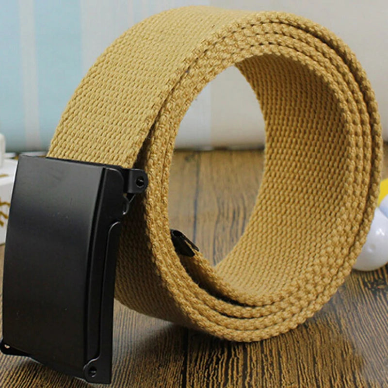 Men Female Jeans Belt Nylon Adjustable Belt Outdoor Travel Tactical Waist Belt Unisex
