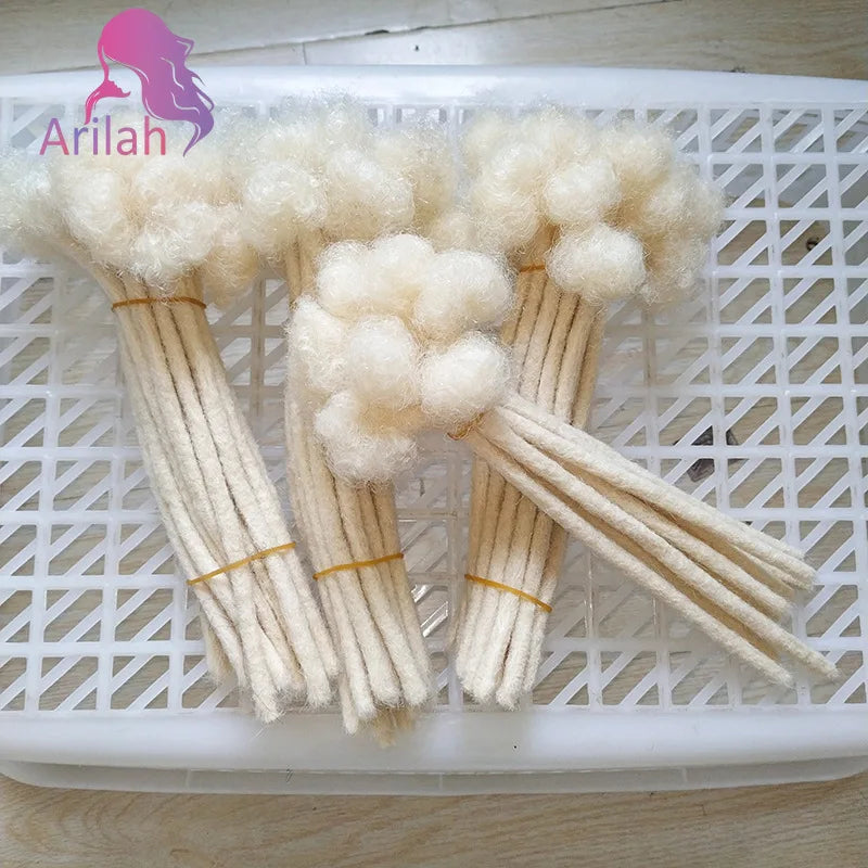 613 Blonde Human Hair Dreadlock Extensions